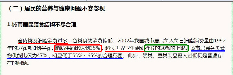 中国居民营养摄入现状：脂肪供能比达到35%，城市居民谷类食物供能比仅为47%(勾注).jpg