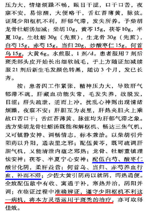 久服柴龙牡治疗斑秃要加味滋阴养血药：柴胡龙骨牡蛎汤治疗斑秃验案举隅(勾注).jpg