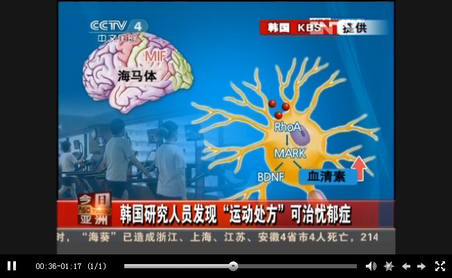 韩国研究人员发现“运动处方”可治忧郁症_今日亚洲_CCTV-4_央视网_13614.jpg