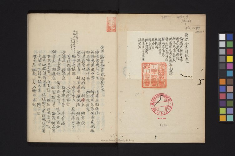 伤寒蕴要全书.四卷.明吴绶撰.日本抄本.富士川游旧藏.4册.京都大学藏卷一.庆应义塾大学藏卷二三四_2.jpg